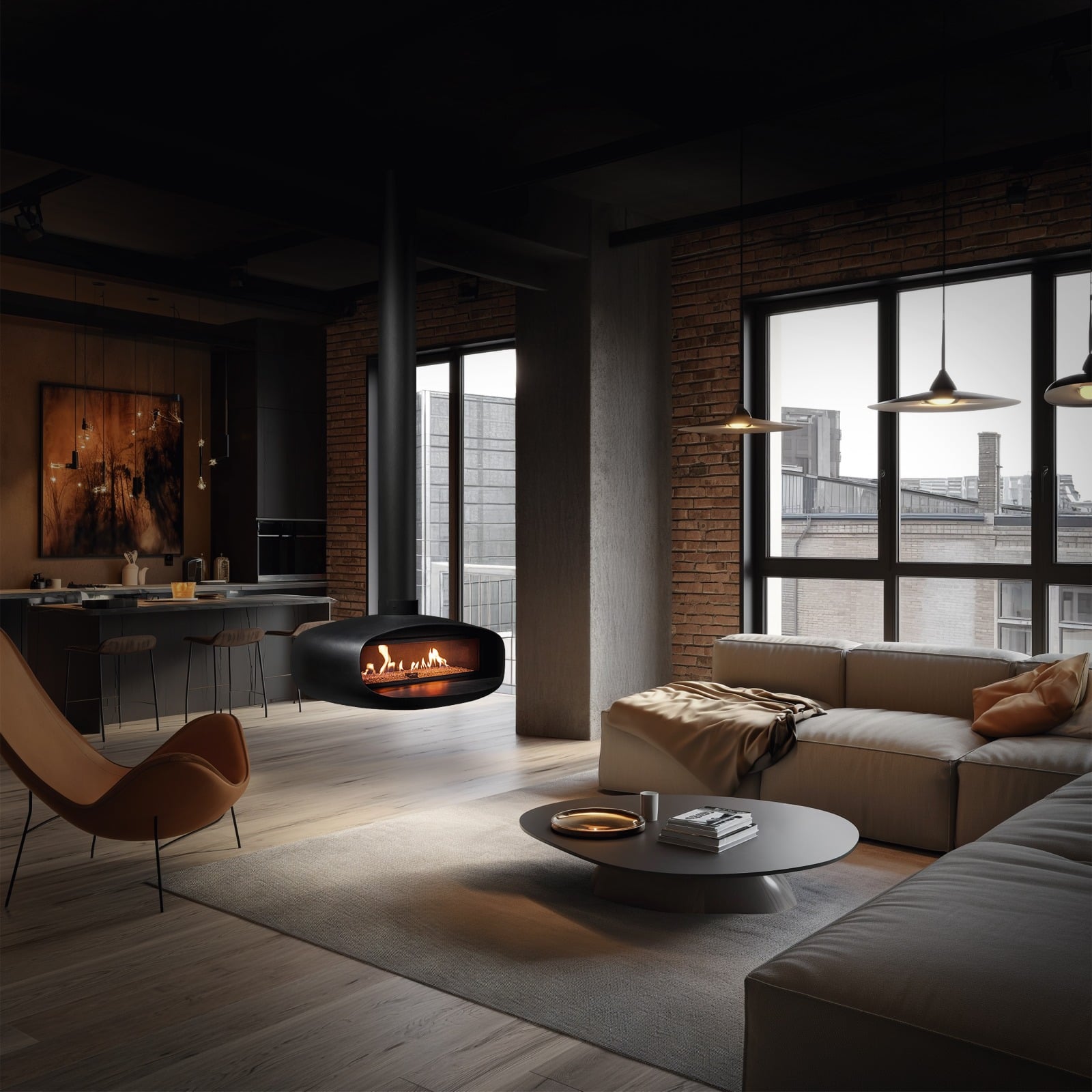 Oval Fireplaces